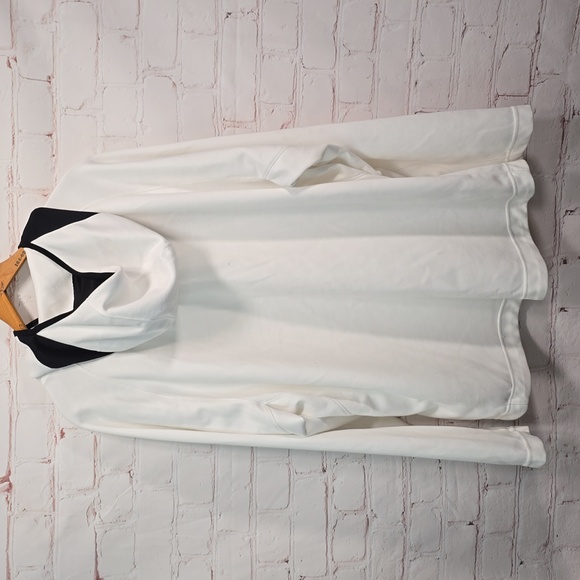 NIKE Pullover Hoodie Dri-Fit White Black Kangaroo Pouch Mens Size XXL - Picture 8 of 15